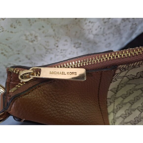 Michael Kors Aria Large Signature Logo Jacquard Shoulder Bag-Excellent Condition - Picture 4 of 12